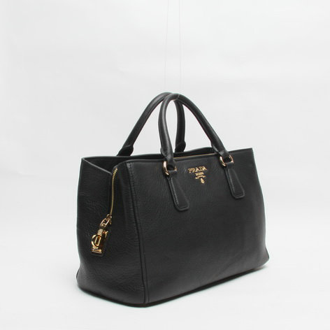 2014 Prada original grainy calfskin tote bag BN2329 black
